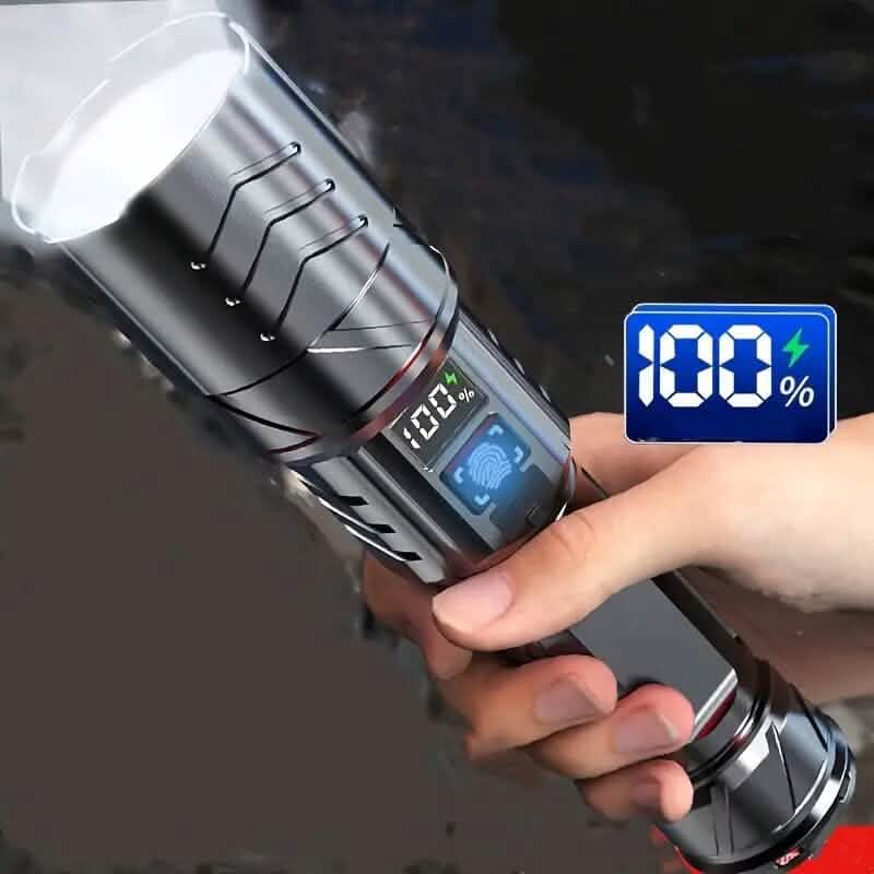 Super Bright Rechargeable Long Beam Flashlight