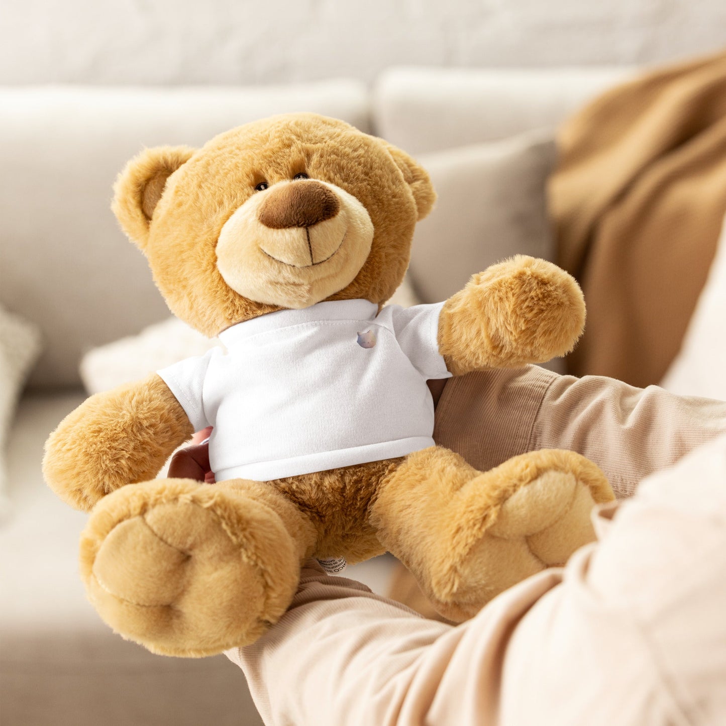 Oso de peluche CalmCaressASMR con camiseta