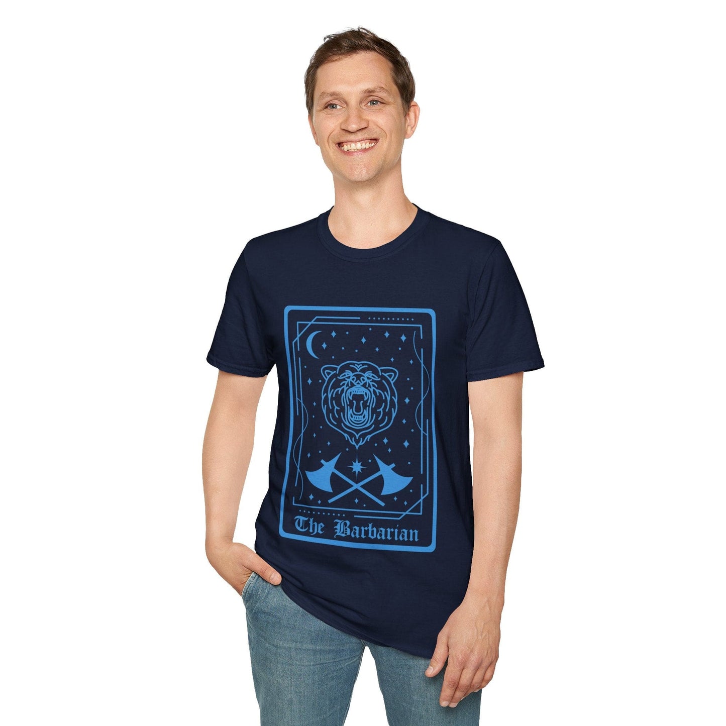 Camiseta con la Carta del Tarot del Bárbaro