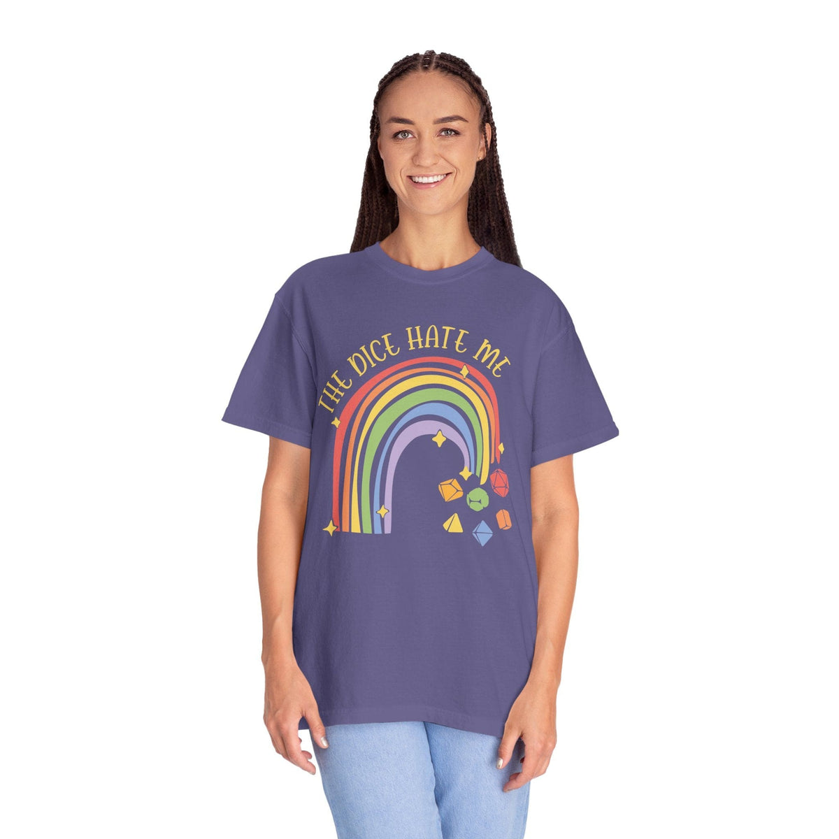 The Dice Hate Me Rainbow T-Shirt - Comfort Colors