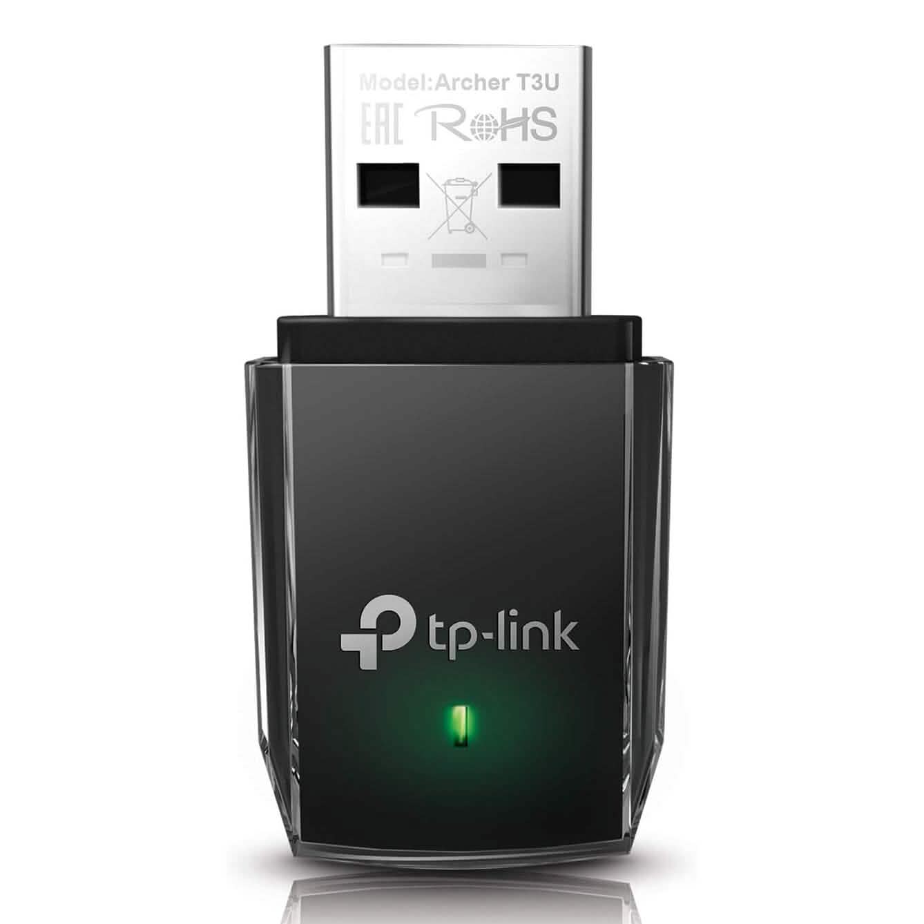 TP-Link AC1300 USB WiFi Adapter(Archer T3U)- 2.4G/5G Dual Band Wireless Network Adapte (Refurbished)