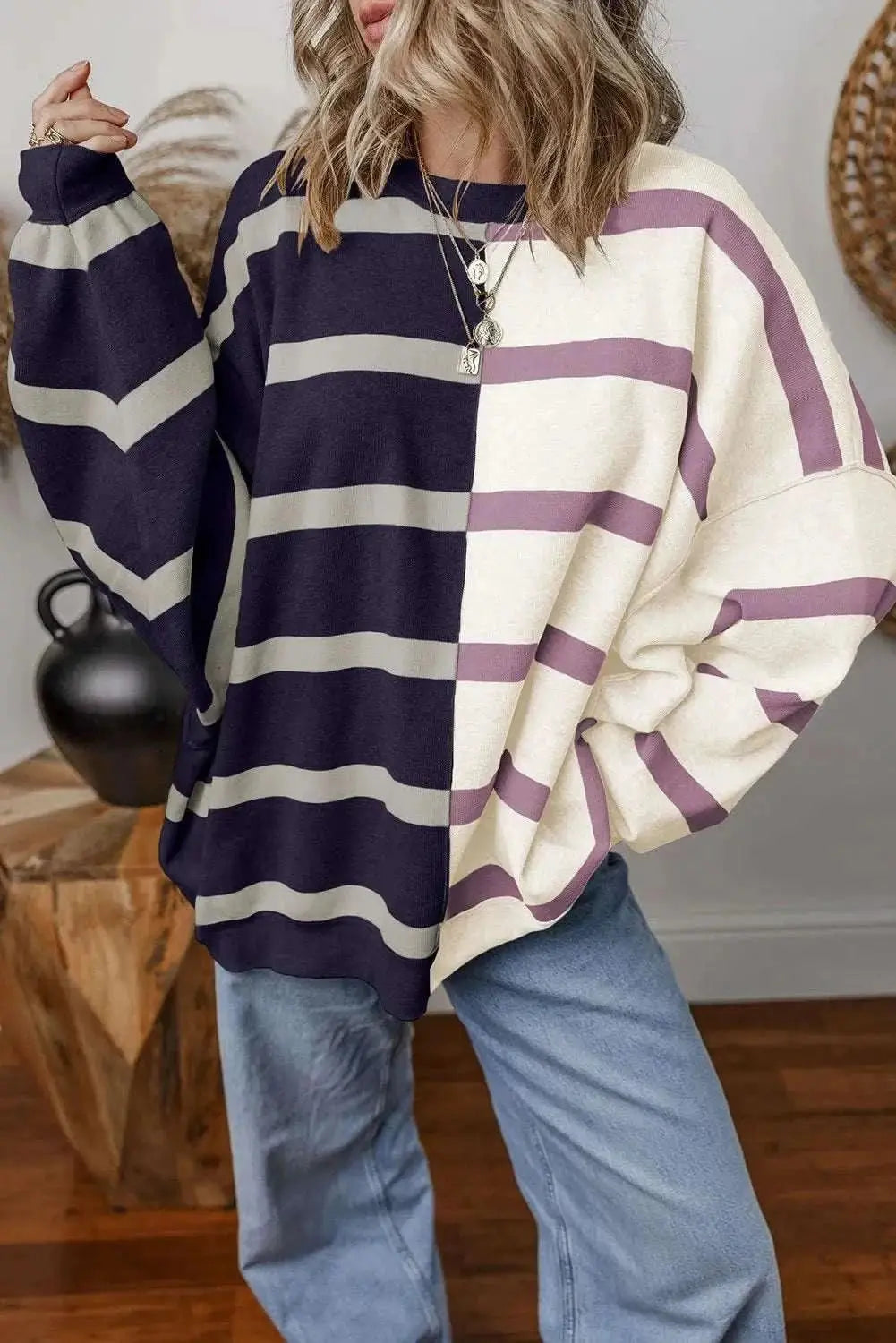 Accessories Trendsi Chic striped long sleeve top