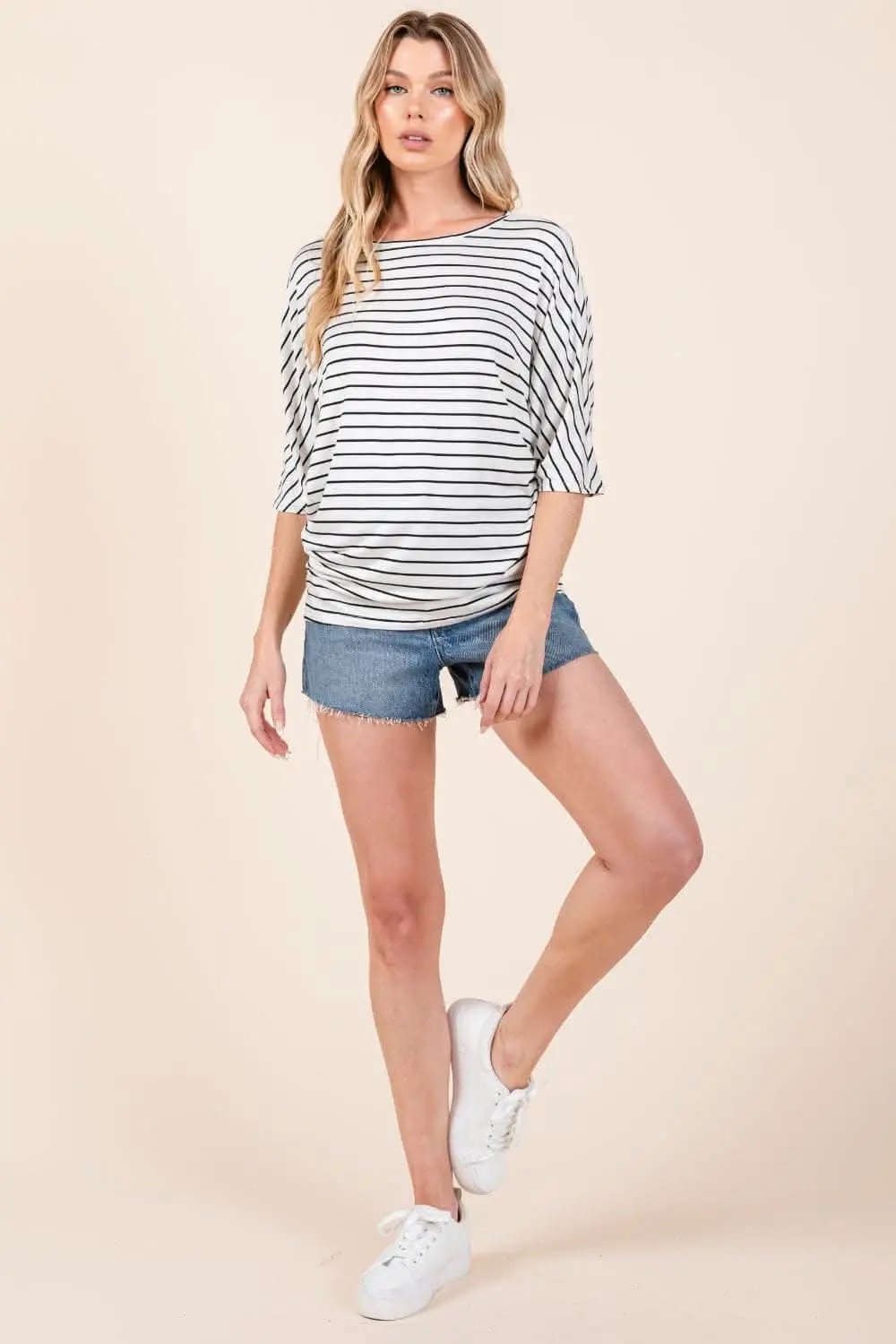 Women's Tops Top - Striped Boat Neck - Elegant Style