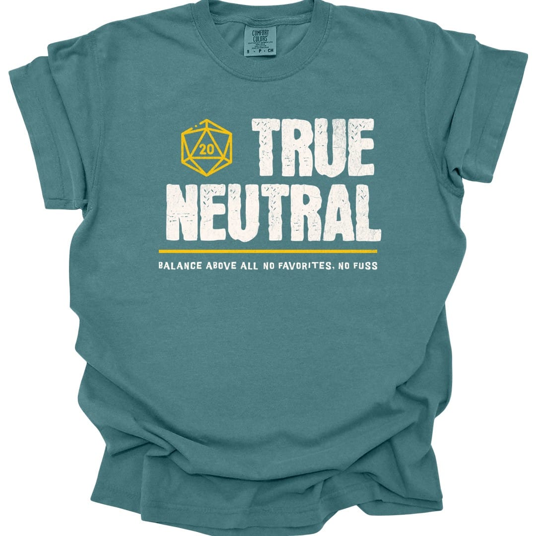 True Neutral Shirt - D&D Alignment T-shirt - Comfort Colors