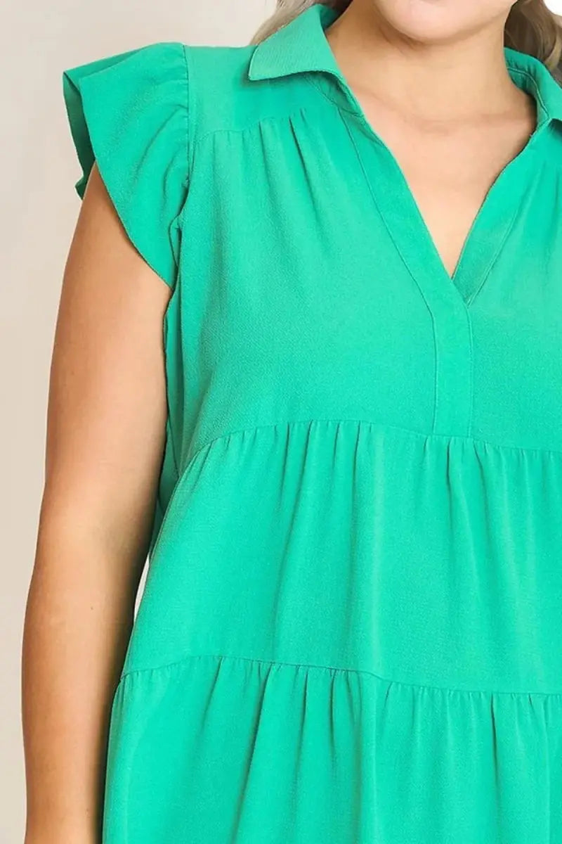 Dresses Trendsi Ruffle Dress Plus Size Women's Casual Mini Dress Comfy Fit