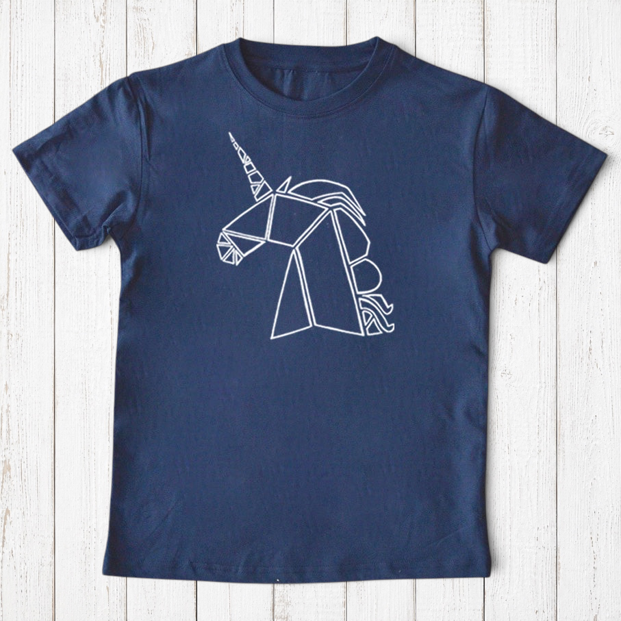 Geometric Unicorn T-Shirt for Kids