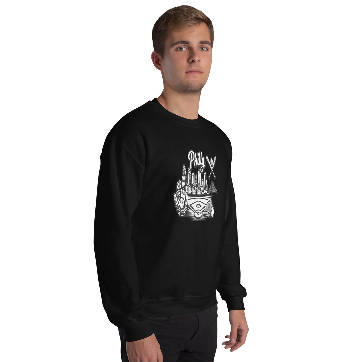 Philly Skyline Baseball Sweatshirt | Philadelphia City Pride Unisex