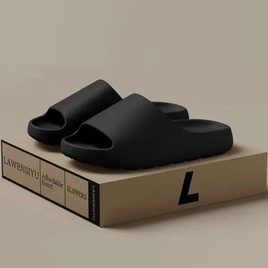Unisex Soft Slippers, Comfortable Indoor/Outdoor Slide Sandals, Non-slip Textured Design Footwear