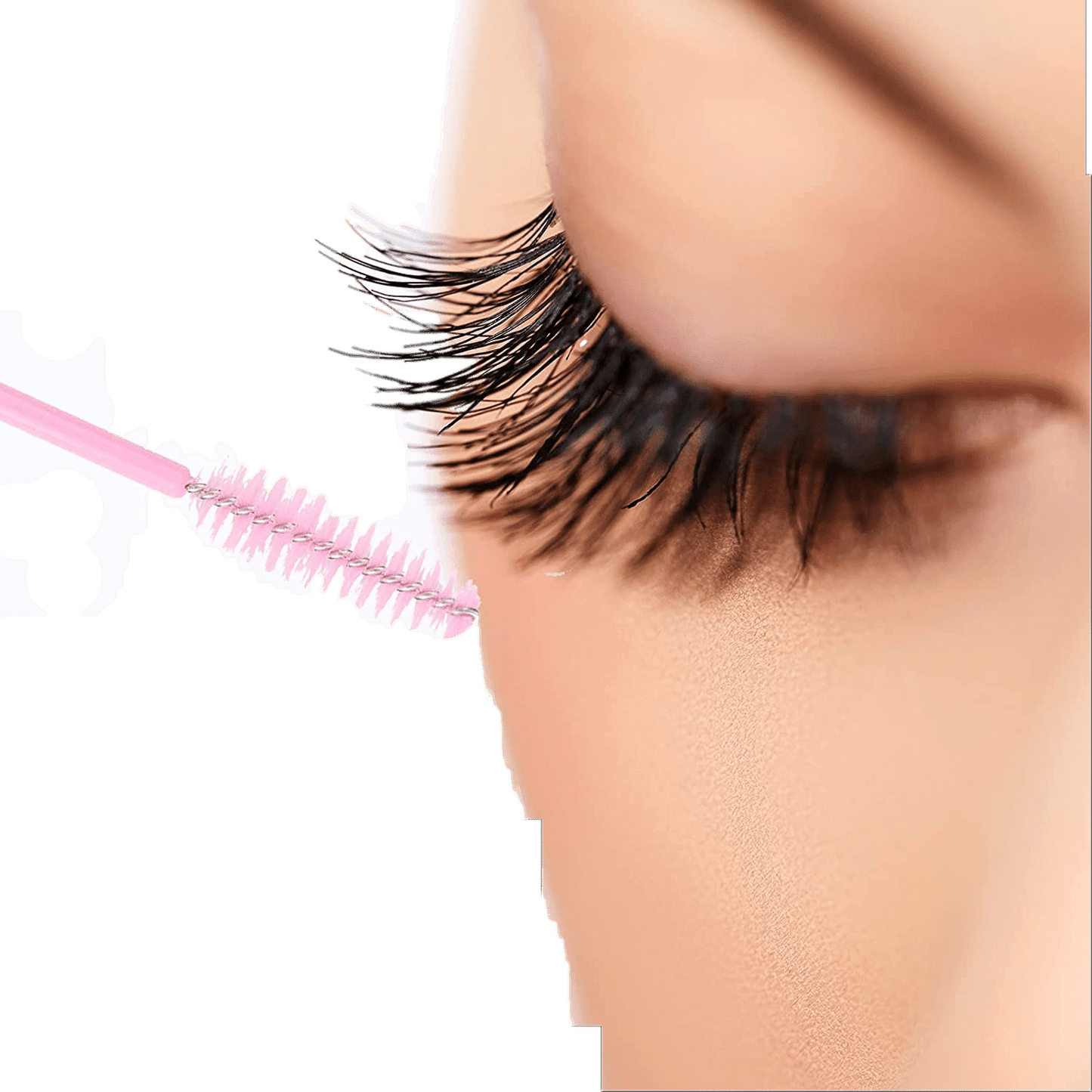 VIP Eyelash Pink Mascara Wands, 100 Strands/Bag
