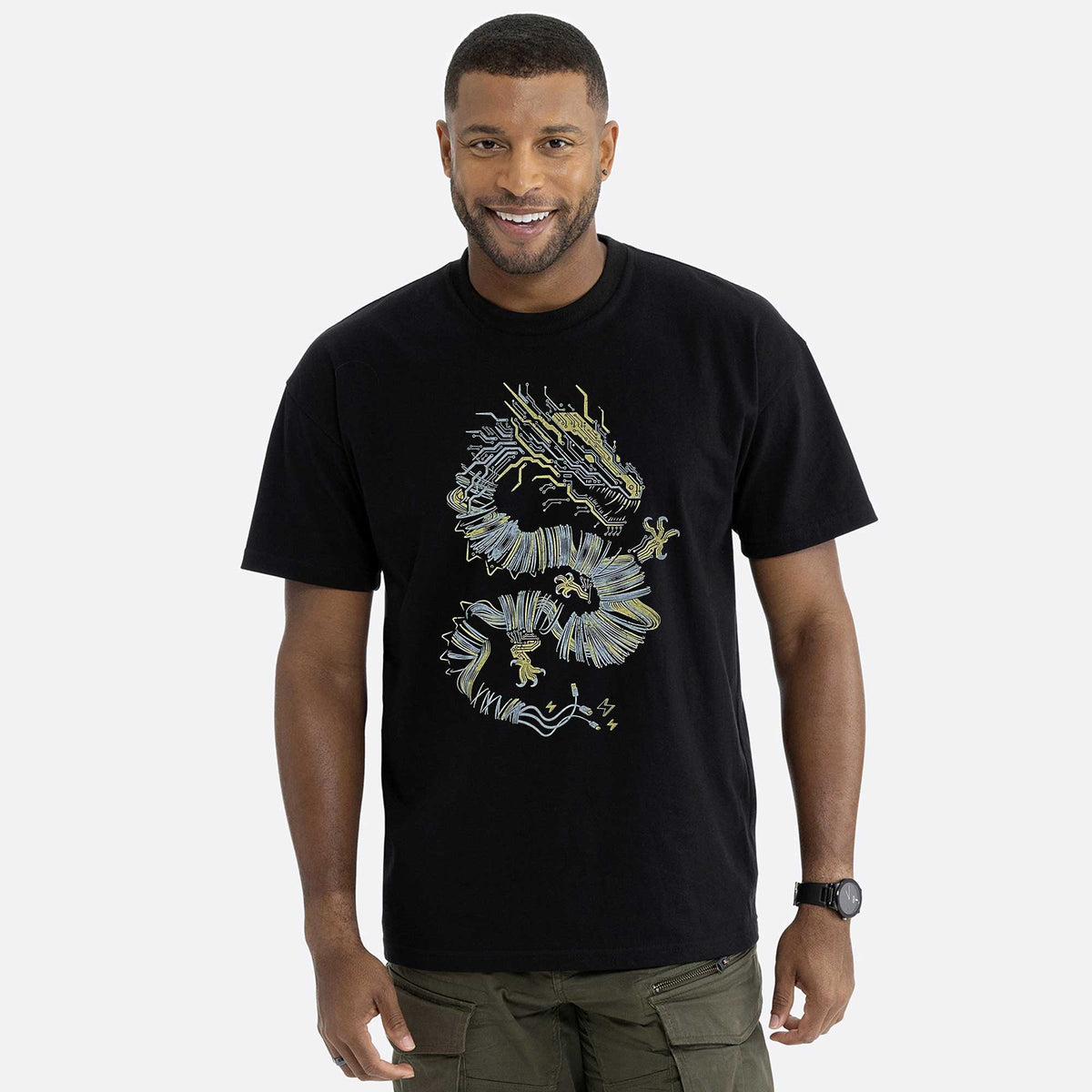 Camiseta de peso pesado Volt Dragon