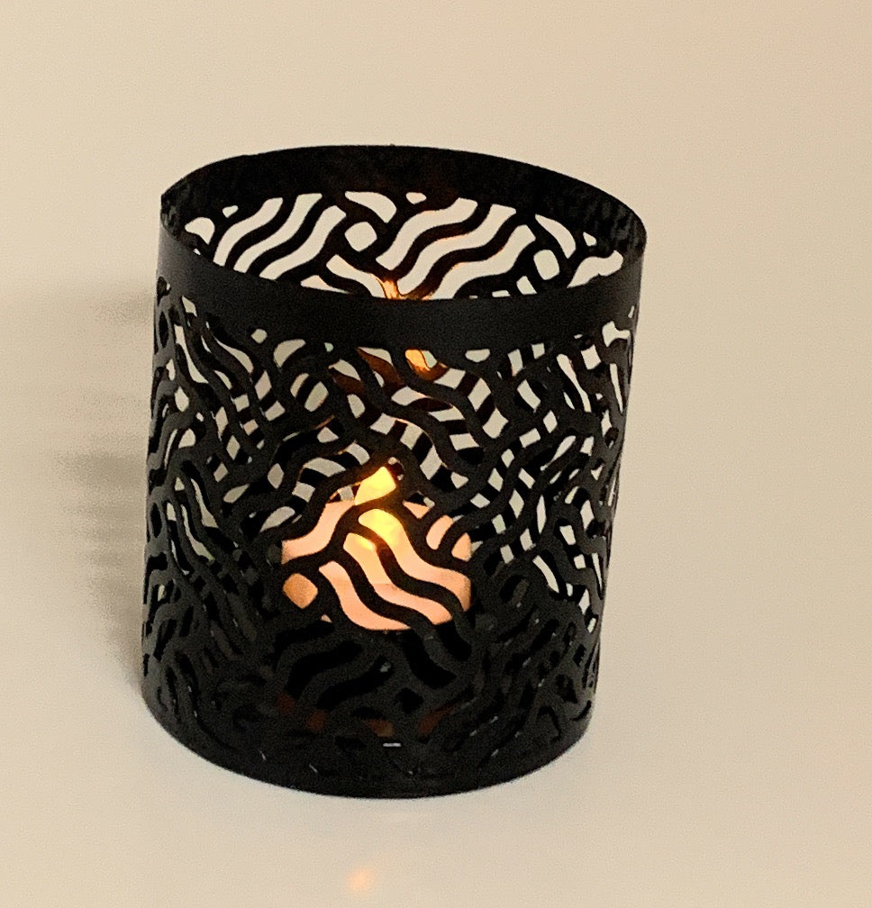 Candelabros para Velas Votivas Juego de 2 Negros
