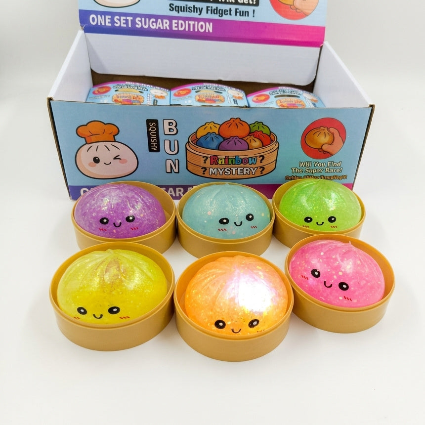 Light-Up Glitter Pectin Dumpling Squishy Fidget Toy