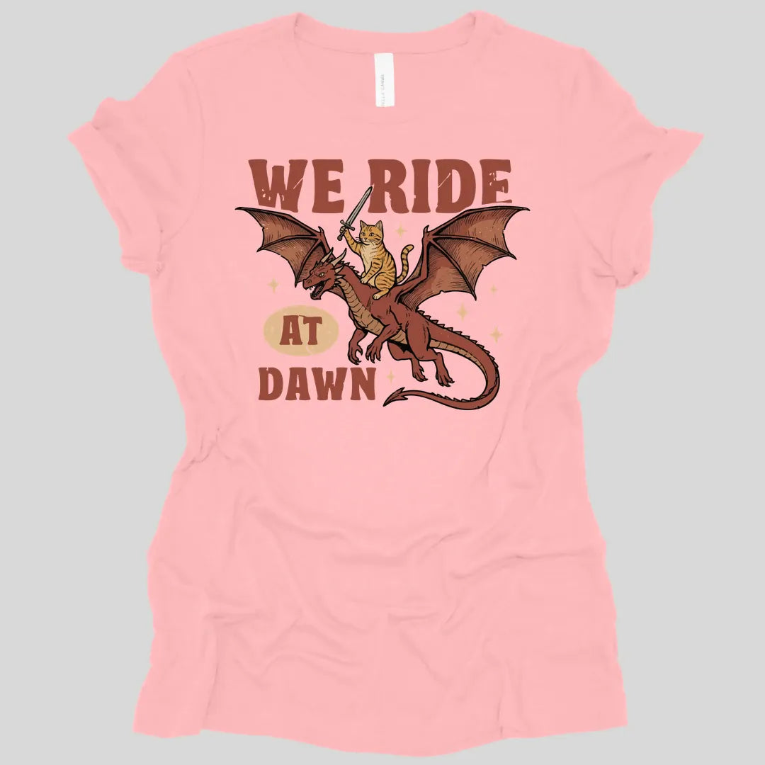 We Ride At Dawn Dragon Cat Women's T-shirt