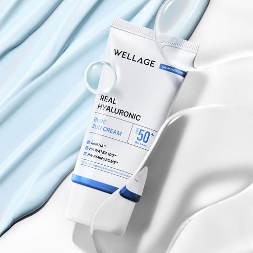 WELLAGE Real Hyaluronic Blue Sun Cream SPF50+ PA++++ 50ml