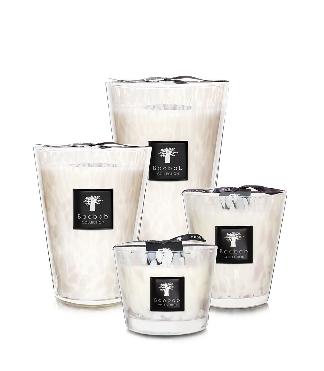 Baobab Collection White Pearls Candle