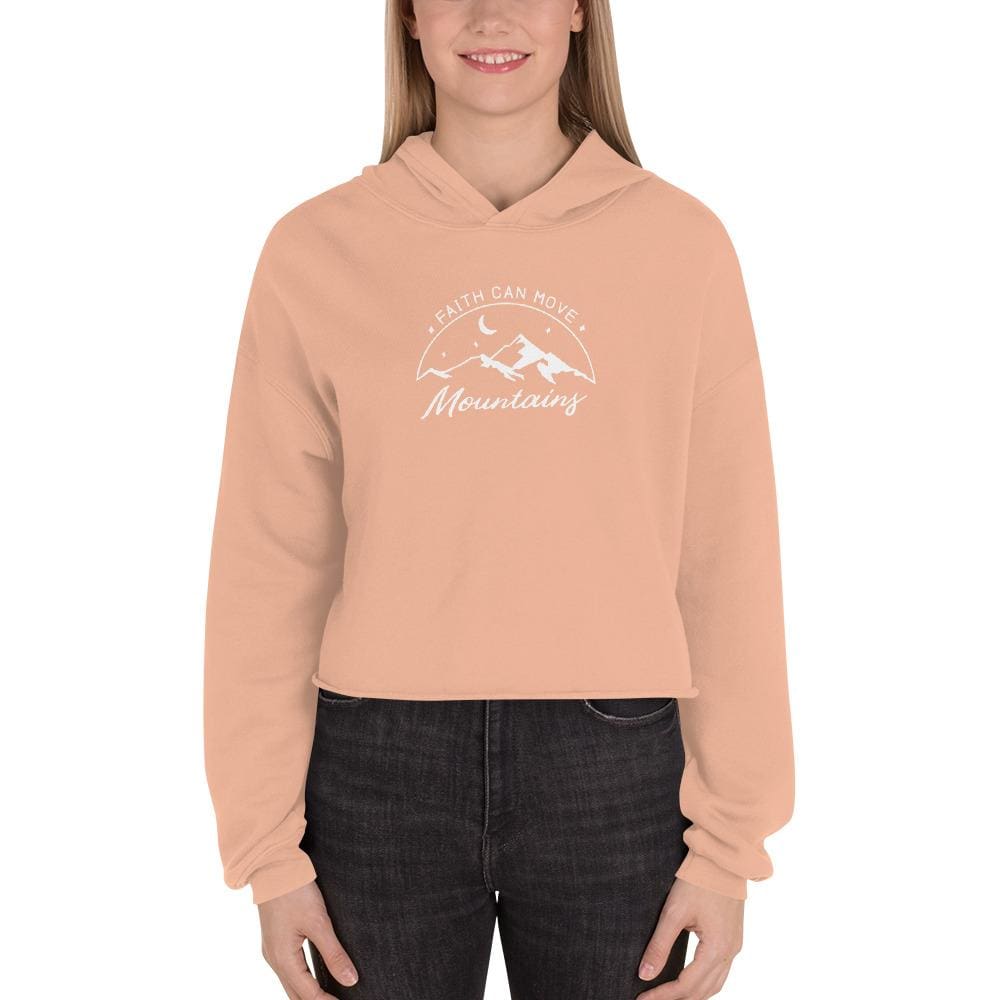 Sudadera Corta con Capucha para Mujer "La Fe Mueve Montañas"