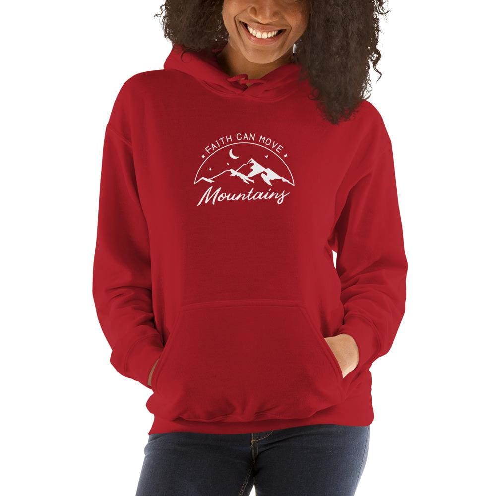Sudadera con capucha "La fe de las mujeres puede mover montañas"