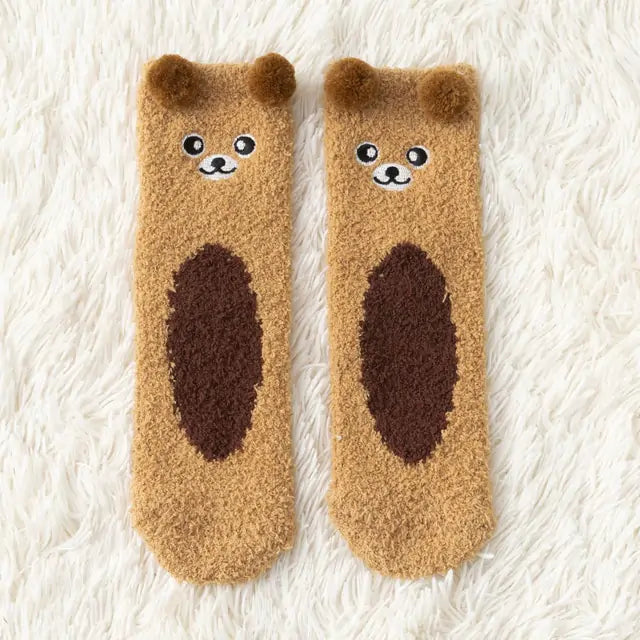 Women's Fuzzy Socks Winter Warm Fleece - # GIAA231010005