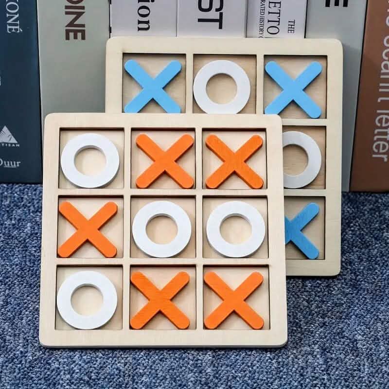 Wood Tic-Tac Toe XOXO Board Game