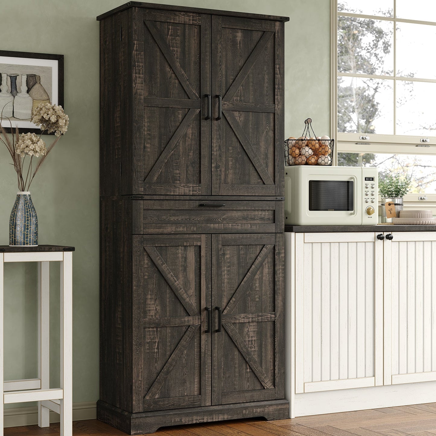 Vektaya US-SC001 72'' Tall Kitchen Storage Pantry Cabinet