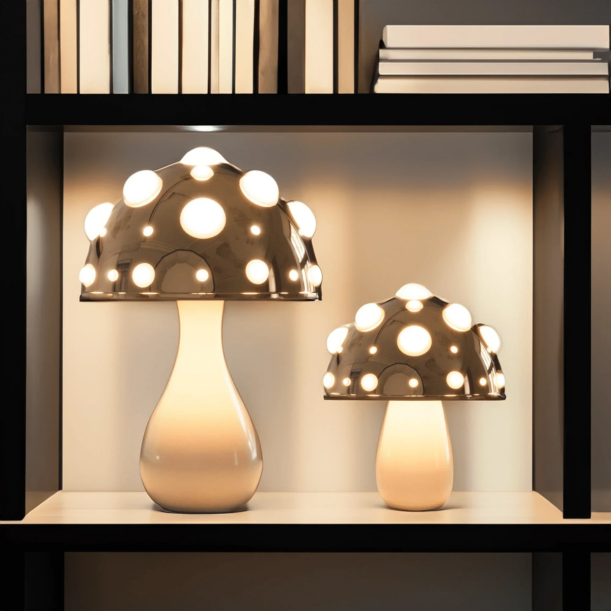 Zitake Gold Mushroom LED Table Lamp Cordless/Corded