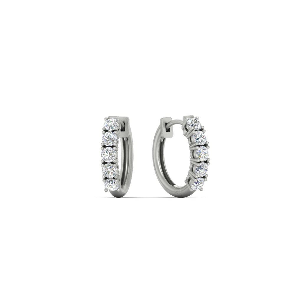 Stunning 5 Stone Huggie Hoops
