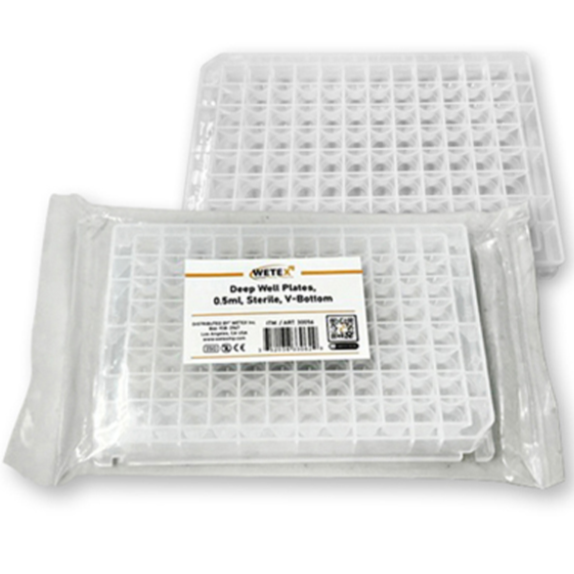 0.5 mL Deep Well Plates (Square Wells), V Bottom