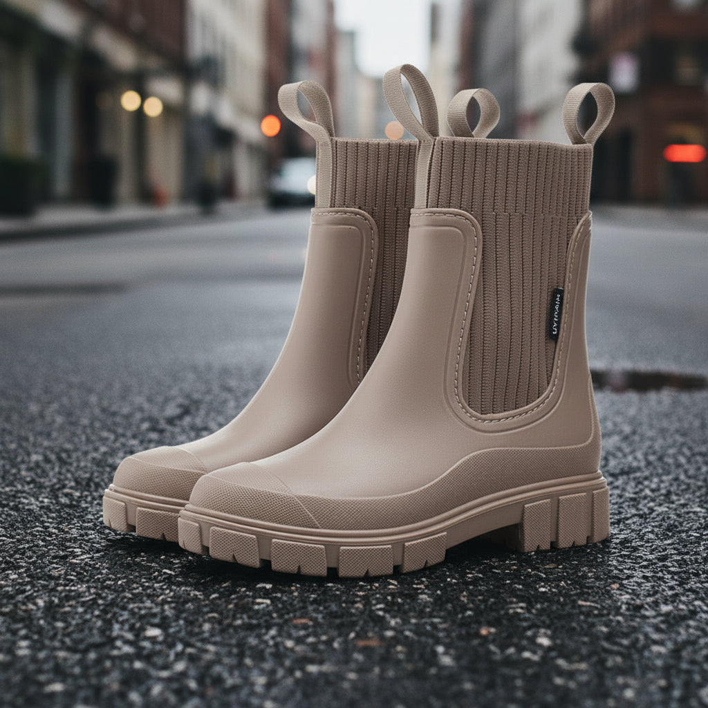 Botas de Lluvia Impermeables con Alza Interna para Mujer