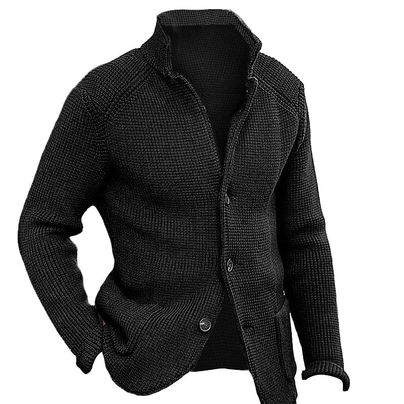 Amazon New Autumn And Winter Men's Lapel Knitted Cardigan Cross-border Coat Sweater Jacket Single-breasted Thick Sweater