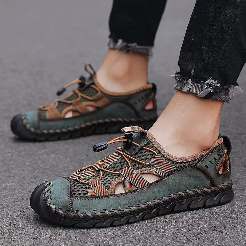 Hand Stitched Beach Sandals with Anti-collision Toe