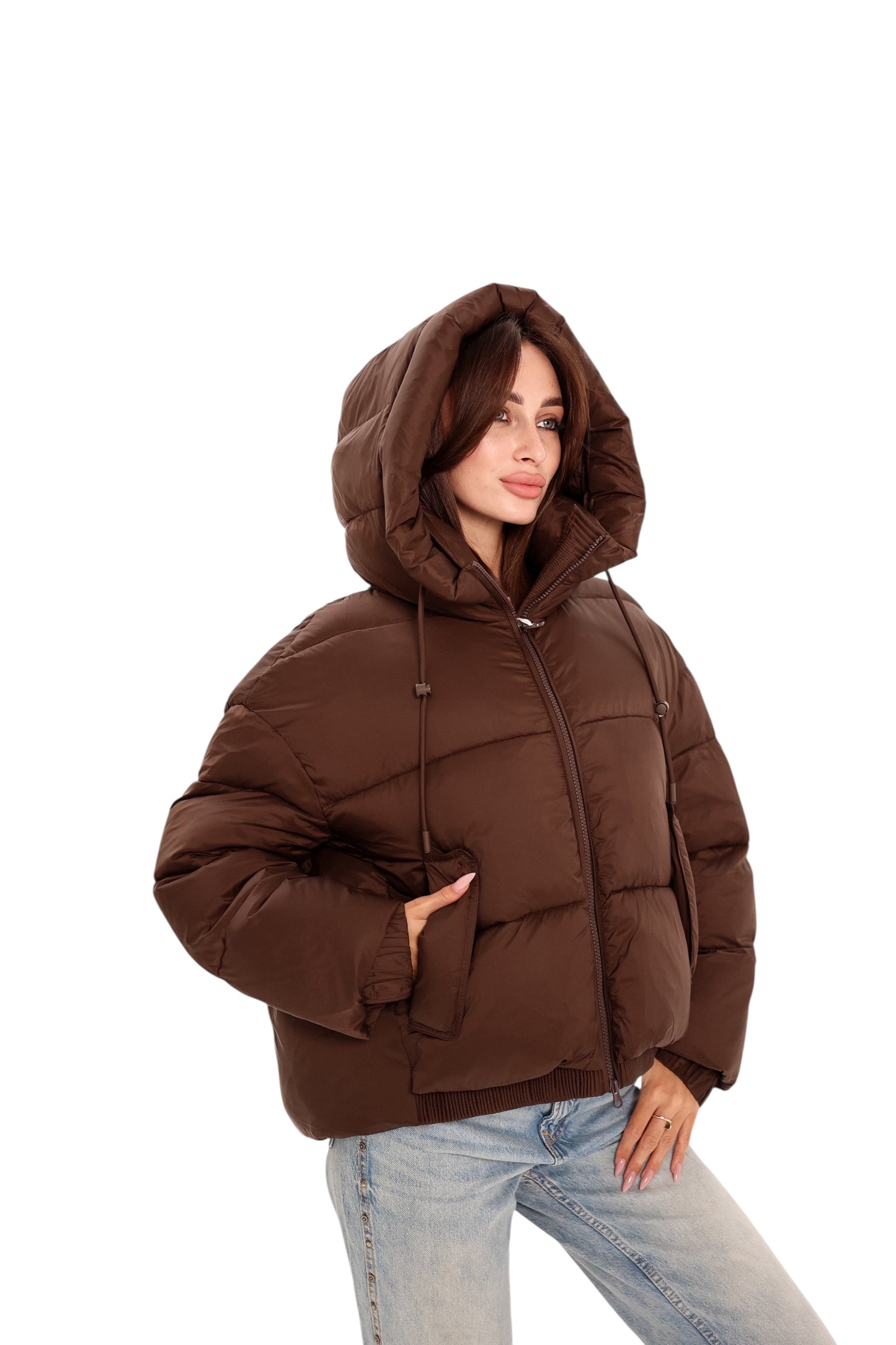 Chaqueta Bio-Down Aislante de Chocolate Oscuro