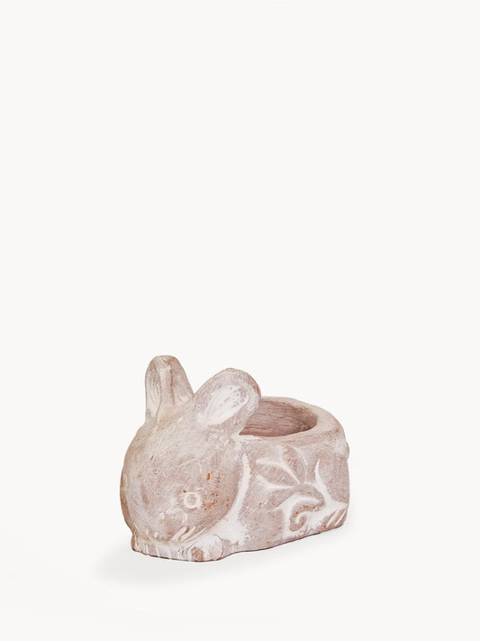 KORISSA Terracotta Tea Light Candle Holder - Rabbit