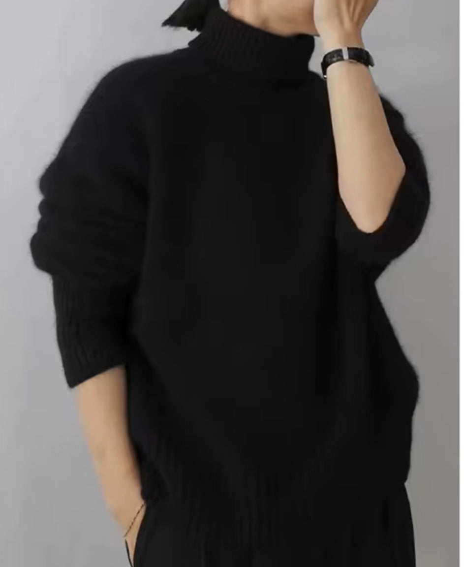 Women's Turtleneck Autumn And Winter Thickening Inner Wear Base Cashmere Sweater Sweater