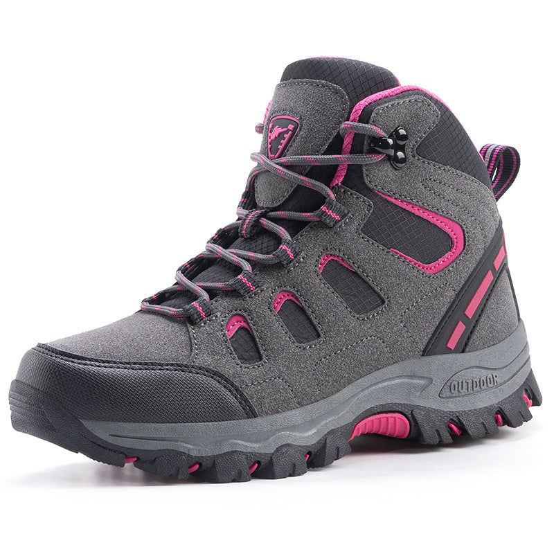Couple's High-top Breathable Waterproof Non-slip Camping Leisure Mountaineering Shoes