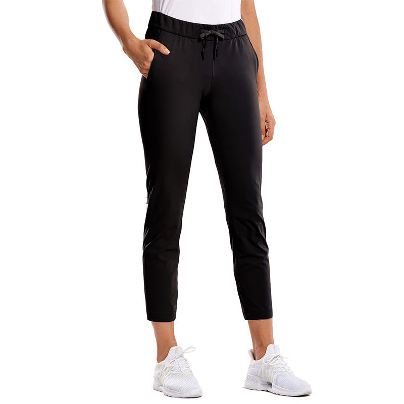 Sports Casual Pants For Women, Drawstring, Slim Fit, Running, Fitness, Yoga Pants, Quick-Dry, Moisture-Wicking