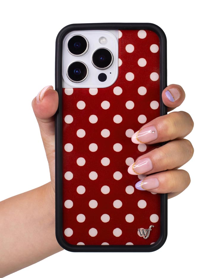 Polka Dot | Burgundy and Cream iPhone Case