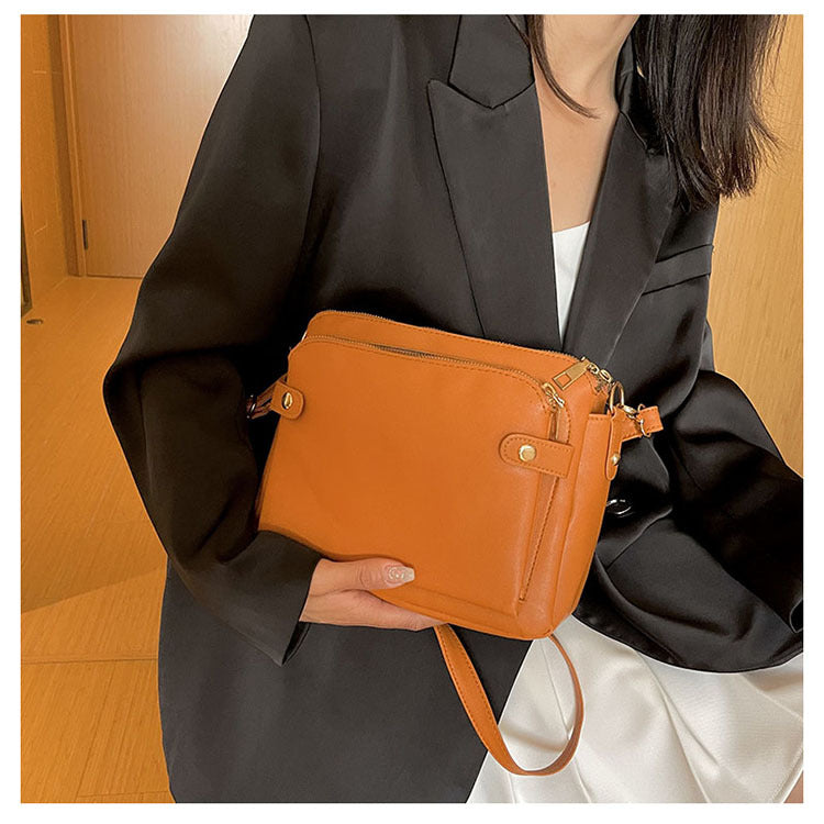 Retro Multi-layer Large Capacity Shoulder Messenger Bag Travel Bag