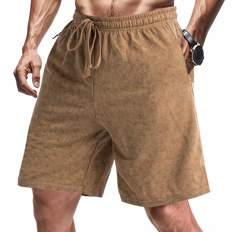 Men's Loose And Simple Tie-dyed Terry Casual Shorts