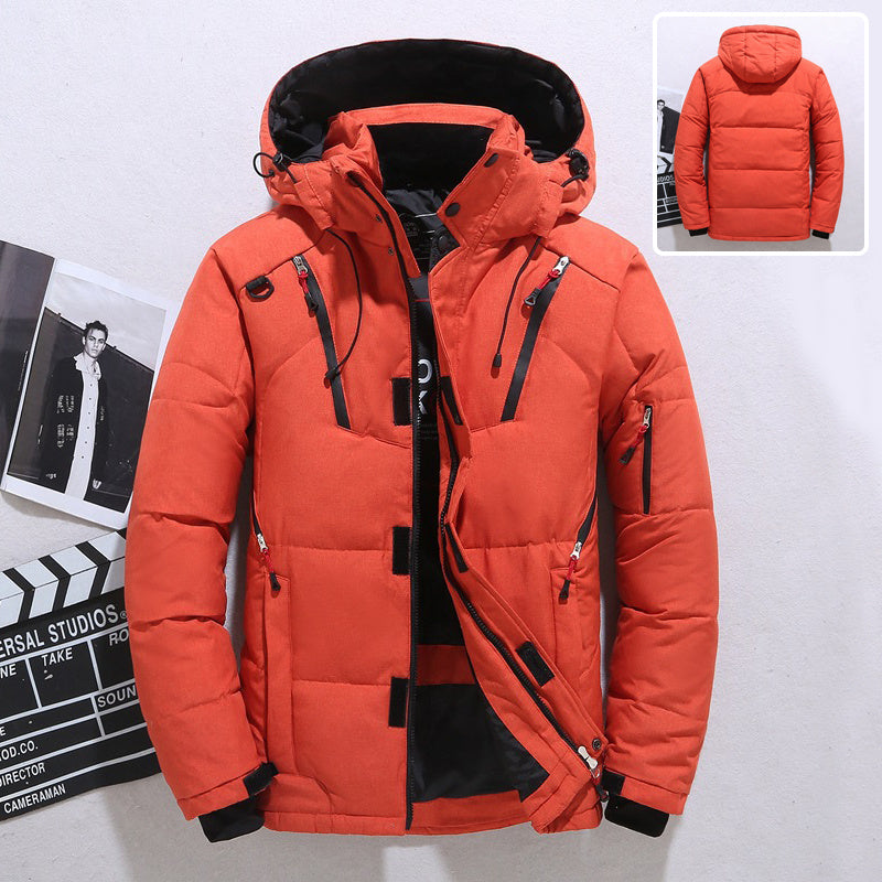 Chaqueta con capucha cortavientos para exteriores, abrigo deportivo informal con bolsillos, ropa de abrigo para hombre