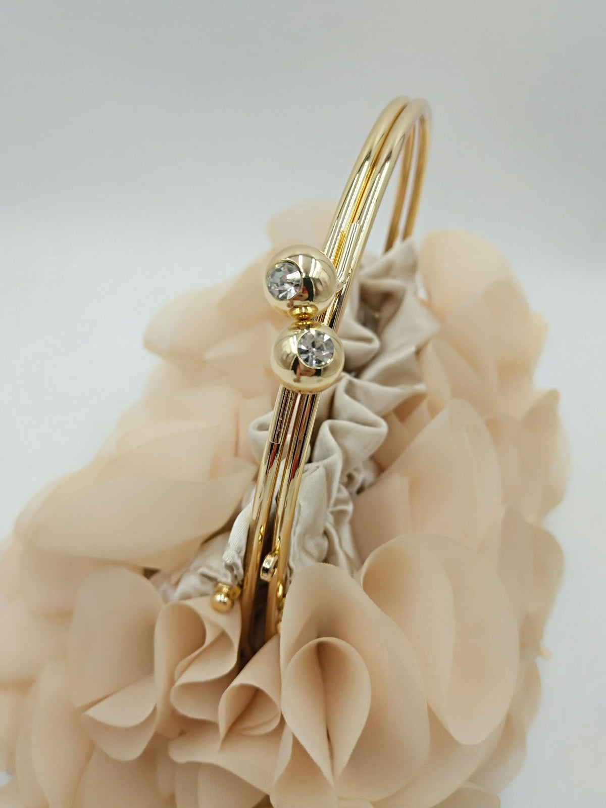 Ruffled Floral Handbag