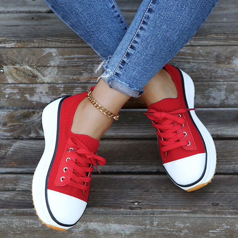 Women's Low-top Platform Canvas Shoes