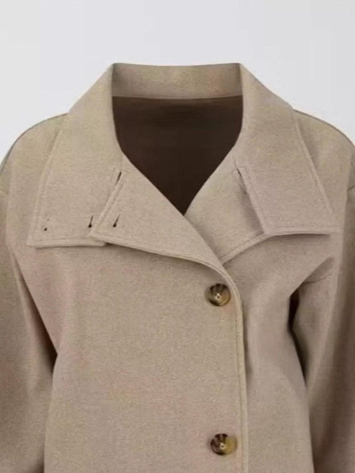 Wool Blend Long Sleeve Outerwear