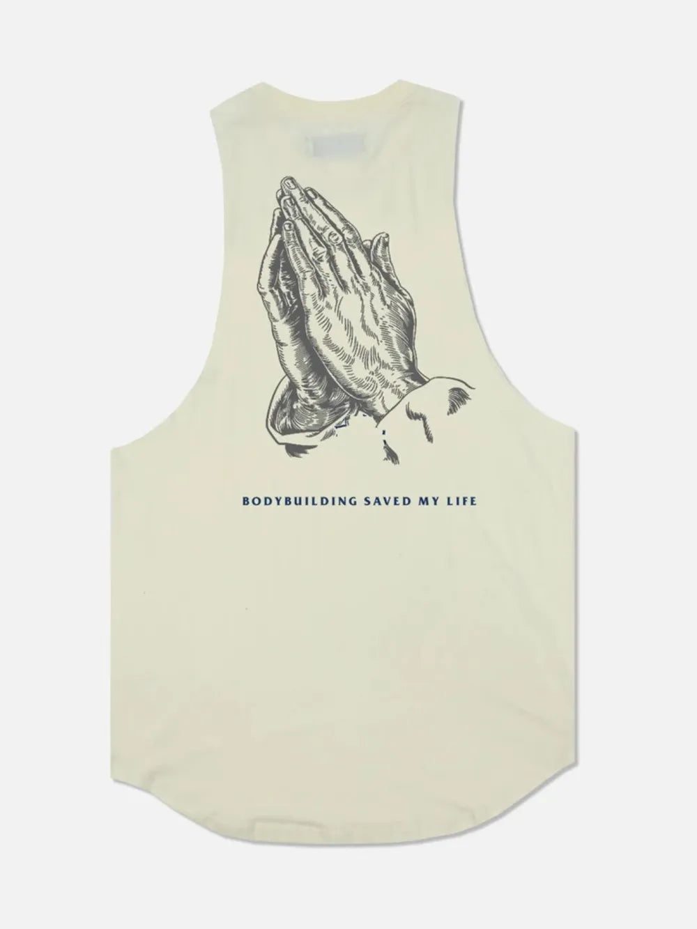 Camiseta sin mangas con gráfico y cuello redondo para hombre