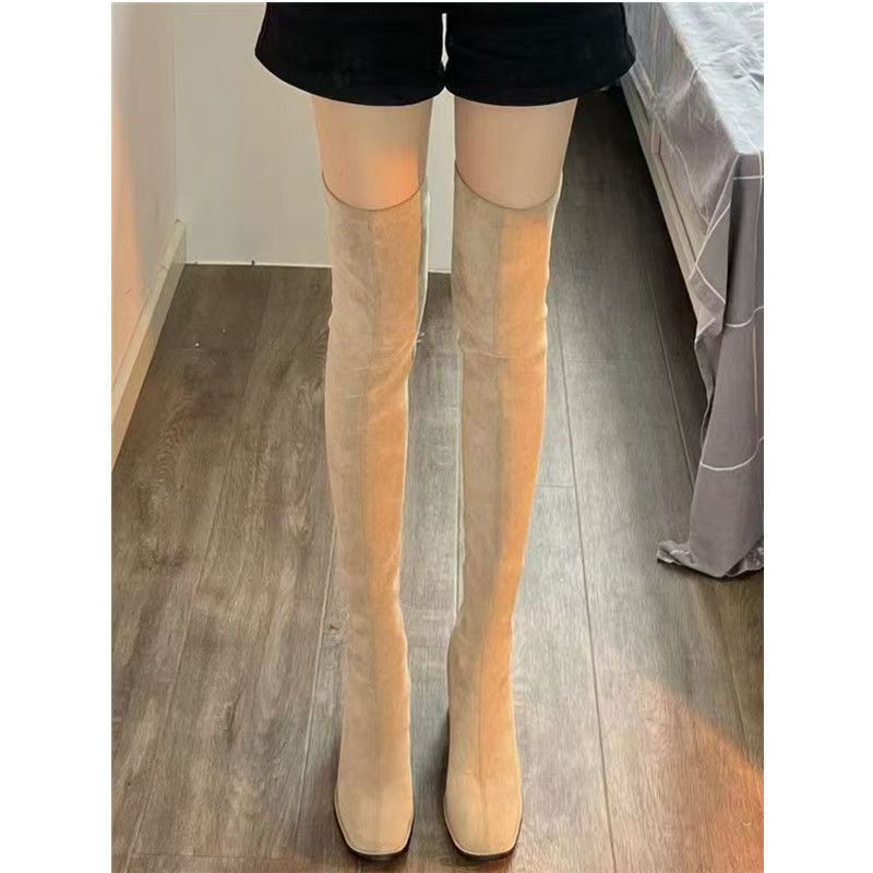 Women's Stretchy Over-the-knee Chunky-heeled Boots