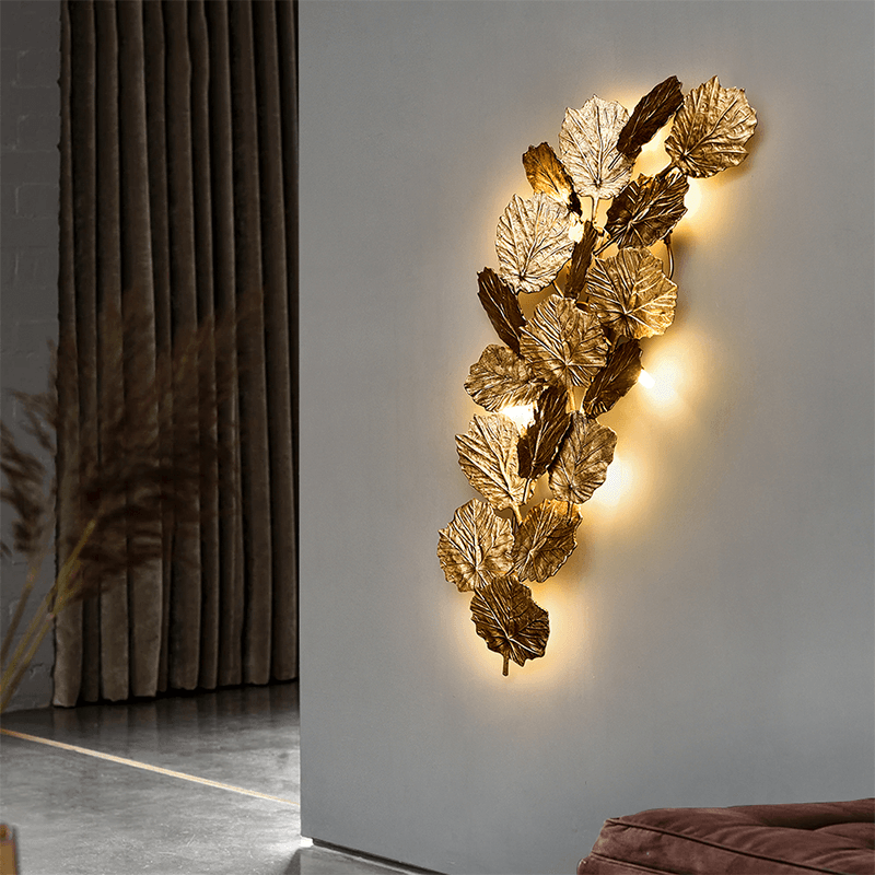 Aplique de Pared Artesanal con Pan de Oro