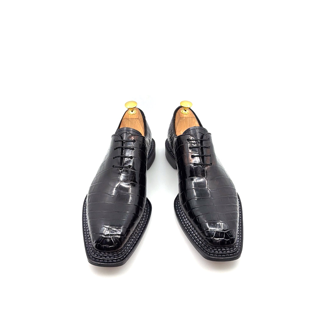 Maurice Philadelphia Custom Made Alligator Oxford - Black