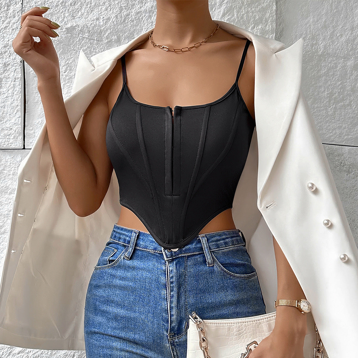 Wild West Crop Top Corset Vest