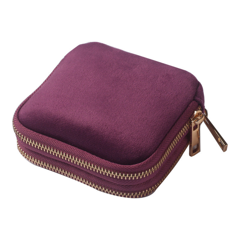 Jewelry Storage Bag Travel Portable Zippered Jewelry Pouch Handbag