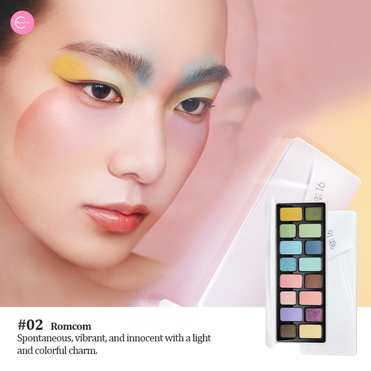 Paleta de Sombras de Ojos Naturales de 16 Colores CHEERYEP (QIANYAN) - 02#Romcom