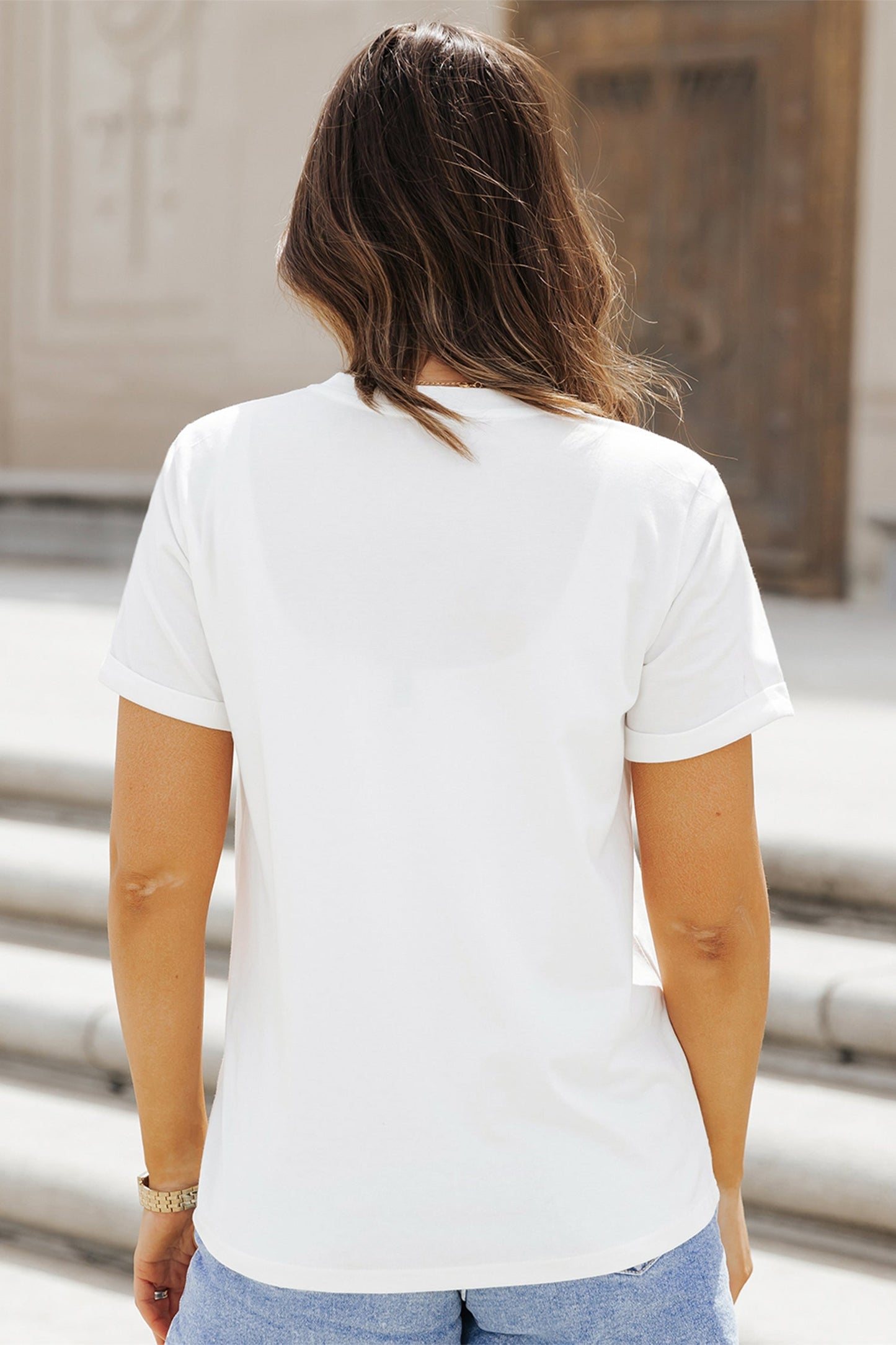 Camiseta informal blanca Take me out to the Ballgame